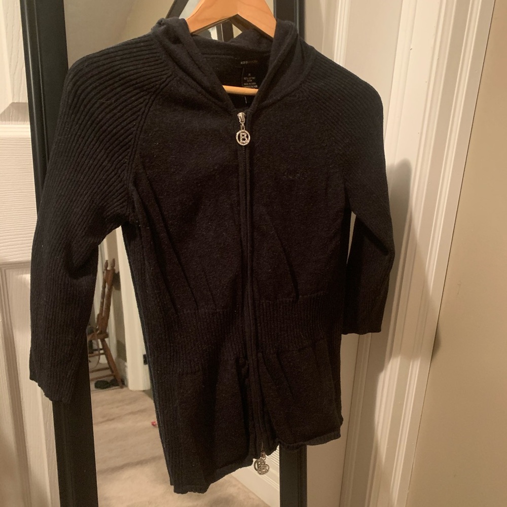 BCBG Black Knit Hoodie